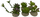 Dekor akuariumi Terra Della Succulent, bimë artificiale, bazë rrëshire, jeshile vjollcë
