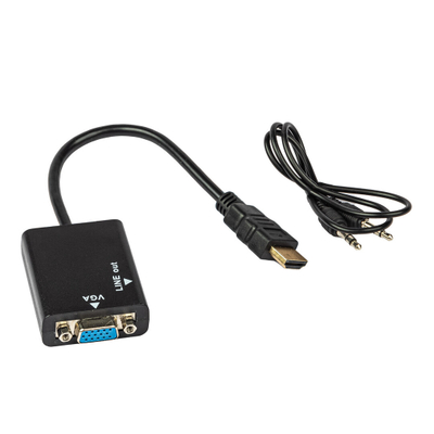 Kabllo pershtates HDMI ne VGA dhe AUX TECH TIME TT24013