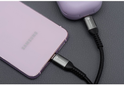 Kabllo USB C në USB C Forcell F Energy Cafule C260C, 0.25m, 100W 5A, gri