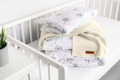 Batanije për bebe Sensillo Bamboo Cotton, 80x100 cm, krem Banana Ice Cream
