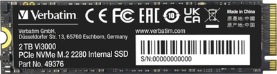Disk SSD Verbatim Vi3000, 2TB, M.2 2280 PCI-E x4 Gen4 NVMe
