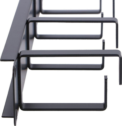 Organizer kabllosh Extralink EX.8680, 1U, për rack 19", i zi
