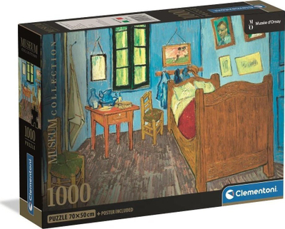 Puzzle Clementoni Van Gogh Bedroom in Arles Museums Collection, 1000 copa, me poster