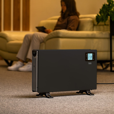 Ngrohës elektrik konvektor Hausberg HB-XXXX, 2000W, termostat me telekomandë, i zi