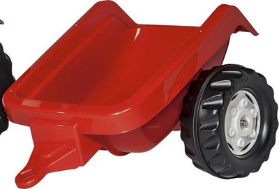 Traktor lodër me pedale Rolly Toys RollyKid Steyr, me rimorkio, për kalamaj 2.5–5 vjeç, i kuq e i bardhë