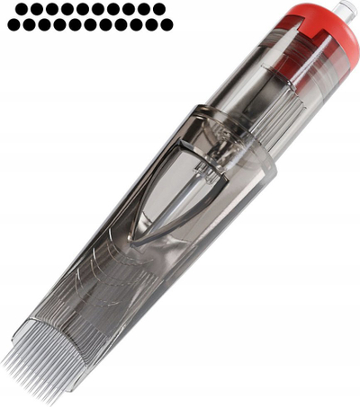 Cartridge tatuazhesh El Cartel 0.30 mm Soft Edge Magnum 21, set 10 copë, transparente