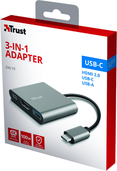 Trust adaptér Dalyx 3v1 USB-C