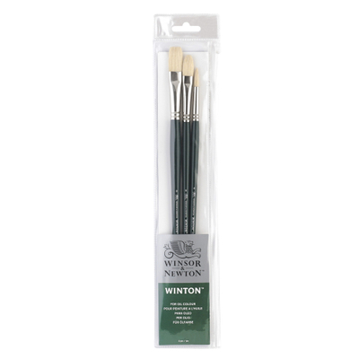 Set furçash pikture Winsor & Newton Winton, 3 copë, qime natyrale, doreza të zeza
