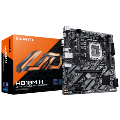 Pllakë amë GIGABYTE H810M H, DDR5 6400MHz, PCIe 4.0 M.2, e zezë