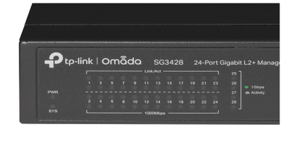Switch i menaxhuar TP-Link TL-SG3428, 24 porta Gigabit, 4 slote SFP