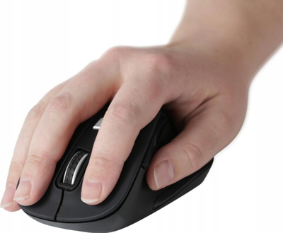 Mouse ergonomik pa tela DELTACO Office, 2.4 GHz, silent click, i zi