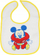 Set përparëse bebe Disney Mickey Mouse, 2 copë, pambuk, shumëngjyrëshe