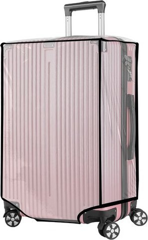 Mbrojtëse plastike transparente për valixhe Trizand 23922, madhësia L, PVC, transparente
