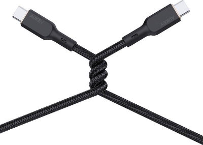 Kabllo USB-C në USB-C Aukey CB-KCC101, 1 m, 100 W PD, e zezë
