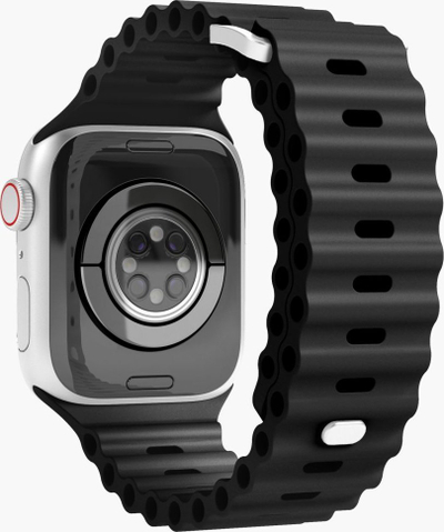 Rrip ore Vonmählen Watchstrap Ocean Band, për Apple Watch, i zi