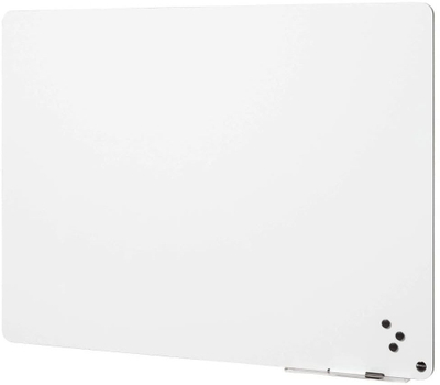 Tabelë magnetike Naga frameless, 117x87 cm, me tabaka 30 cm, e bardhë