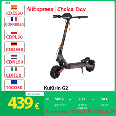 Trotinet elektrik Kukirin G2, 800W, goma 10" off road, i zi