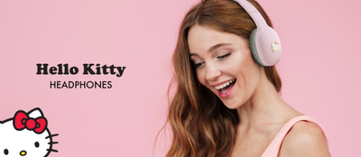 Kufje Bluetooth Hello Kitty Bicolor Pink, pa tela, rozë