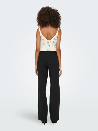 Pantallona ONLY ONLLANA-BERRY Straight Fit, të zi