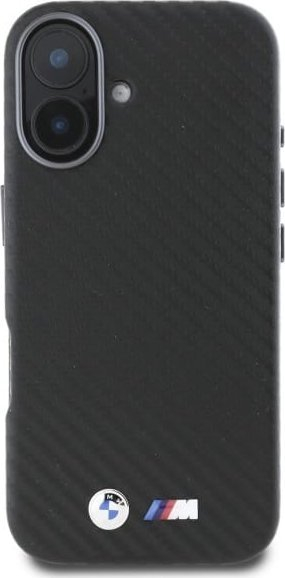 Kopertinë BMW M Series Hardcase për iPhone 16 6.1", dizajn karbon, e zezë