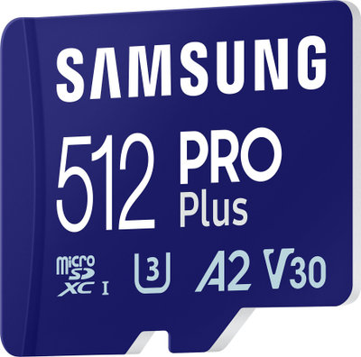 Kartë memorike Samsung PRO Plus MicroSDXC MB-MD512SB, 512GB, U3 A2 V30