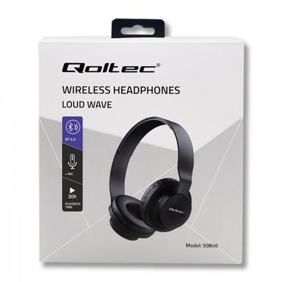 Kufje Qoltec 50846, Wireless, të zeza