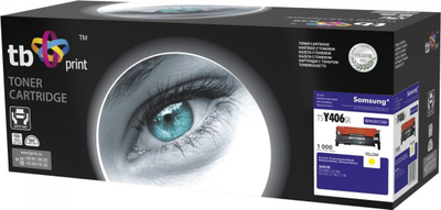 Toner printeri TB Print TS-Y406SR, i përputhshëm me Samsung CLT-Y406S, 1000 faqe, i verdhë