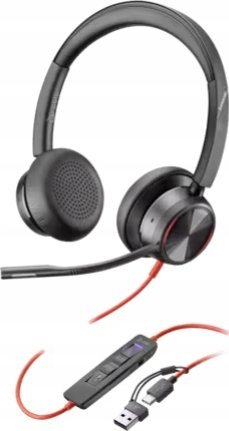 Kufje HP Blackwire C8225, hibride ANC, USB A USB C, të zeza