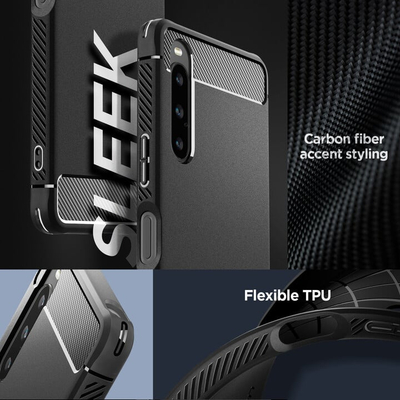 Mbrojtëse Spigen Rugged Armor për Sony Xperia 1 V, e zezë