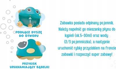 Lodër banje Bocioland Bubble Fish 0441, me flluska dhe muzikë, jeshile