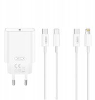 Karikues muri XO CE32 PD, 20W, USB C me kabllo USB C Lightning, i bardhë