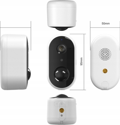 Kamerë sigurie Arenti GO1‑32, Wi‑Fi, me bateri, 32GB, bardh e zi