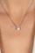 Set bizhuteri për femra Brilio Silver, vathë + qafore, i argjendtë