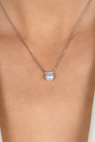 Set bizhuteri për femra Brilio Silver, vathë + qafore, i argjendtë
