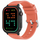 Smartwatch Gravity GT15-3, ekran 2.04", Bluetooth 5.0, i zi me rrip të kuq