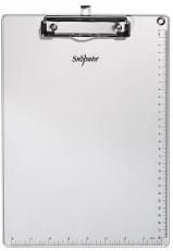 Clipboard Family Art A4, kapëse metalike, shkallë matëse, gri