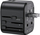 Karikues udhëtimi USAMS T55 US CC173, 2xUSB 12W, adapter universal 4 në 1, i zi
