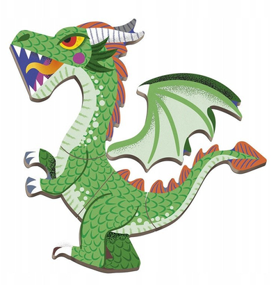 Loja magnetike Janod Magnéti'Book Dragons, 53 magnetë, 10 modele, shumëngjyrëshe