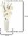 Aranzhim me lule Magnolia Composition In Vase, 75cm, vazo qeramike, e bardhë