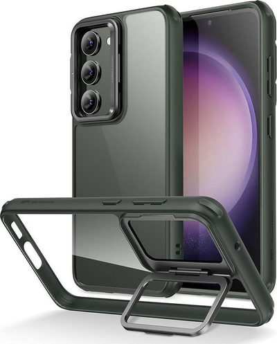 Mbrojtëse telefoni ESR Classic Kickstand për Samsung Galaxy S23 Plus, me këmbë mbajtëse, transparente, jeshile e errët