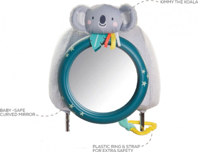 Pasqyrë makine për bebe Taf Toys Koala, për sediljen mbrapa, me lodra, jeshile