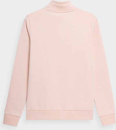 Bluza goca rash 4F W 4FSS23TSWSF371, pambuk, me zinxhir, rozë e hapur