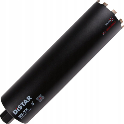 Kurorë diamant për shpim Distar RS-TX, 132mm, 450mm, e zezë