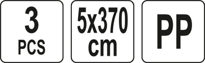 Rripa transporti Yato, set 3 copë, 3.7 m, portokalli