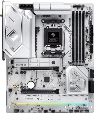 Motherboard ASRock X870 Steel Legend WiFi, AM5, DDR5, e bardhë