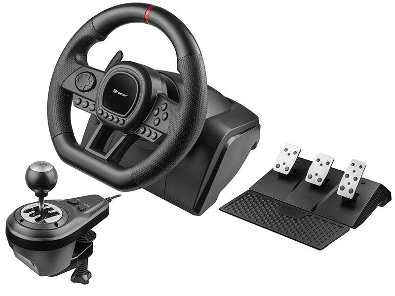 Timoni lojërash Tracer Simracer 6in1, 270°, me pedale dhe levë marshe, i zi