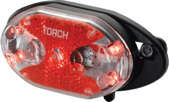 Dritë pasme biçiklete TORCH TAIL BRIGHT 5X, 5 LED, me bateri, e zezë