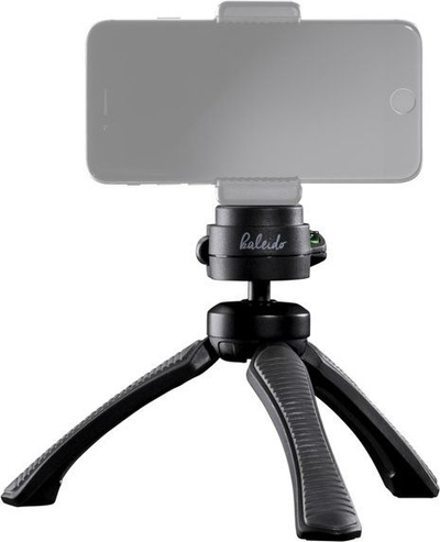 Tripod tavoline Mantona Kaleido Gaia, mini, i lehtë, i zi