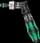 Set kaçavidash ragliere Wera Pistol, 7 copë, Rapidaptor 1/4", jeshile me të zezë