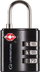 Dry udhëtimi Lifeventure TSA Combination Lock, kod me 3 shifra, për valixhe, i zi